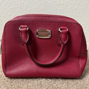 Michael Kors Red Saffiano Mini Satchel